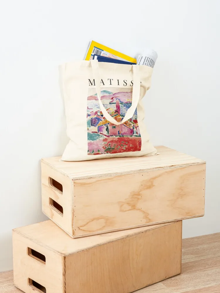 Henri Matisse View of Collioure Exhibition Tote Bag Reuseable Canvas Fashion Shopping Grocery School Femal Gril Women Person