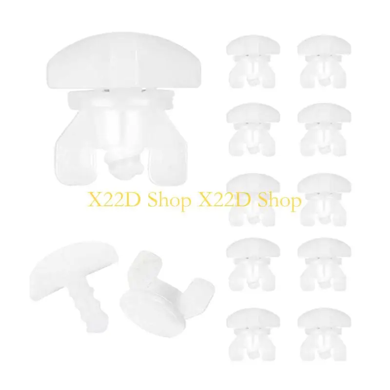 X22D Curtain Gliders Stoppers 10Pcs White Plastic Curtain Rails Stoppers Drapery Rails Sliding Gliders Curtain Accessories