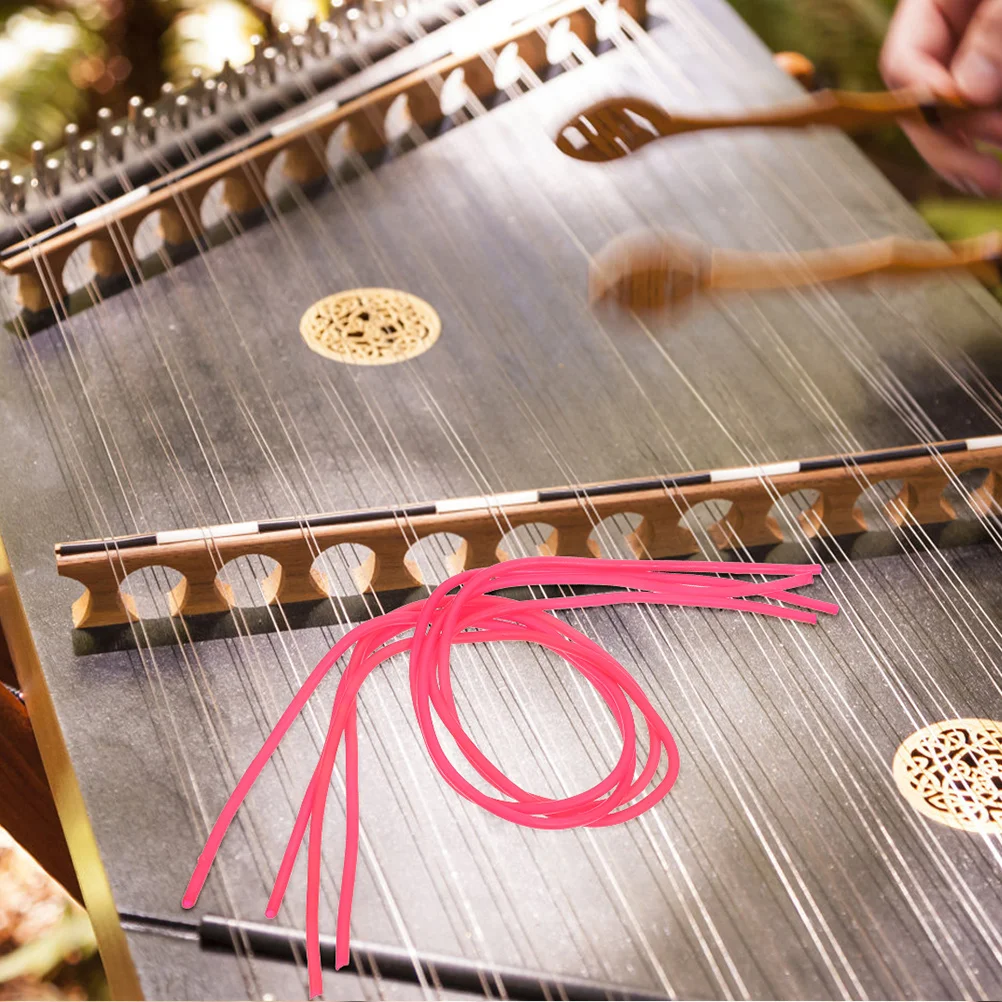 

8pcs Yangqin Tube Rubber Band Durable Thin Chinese Music Instrument Repair Dulcimer Replacement Kit Accessories