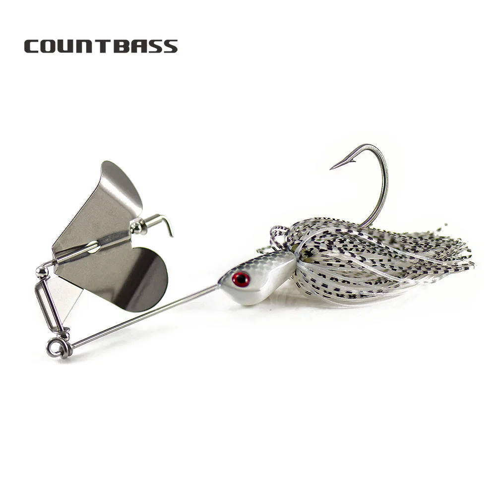 

COUNTBASS Clacker Buzzbaits with Stainless Steel hook 6/0 Bass Fishing Lures Silicone Skirt Wire Baitss 5/8oz