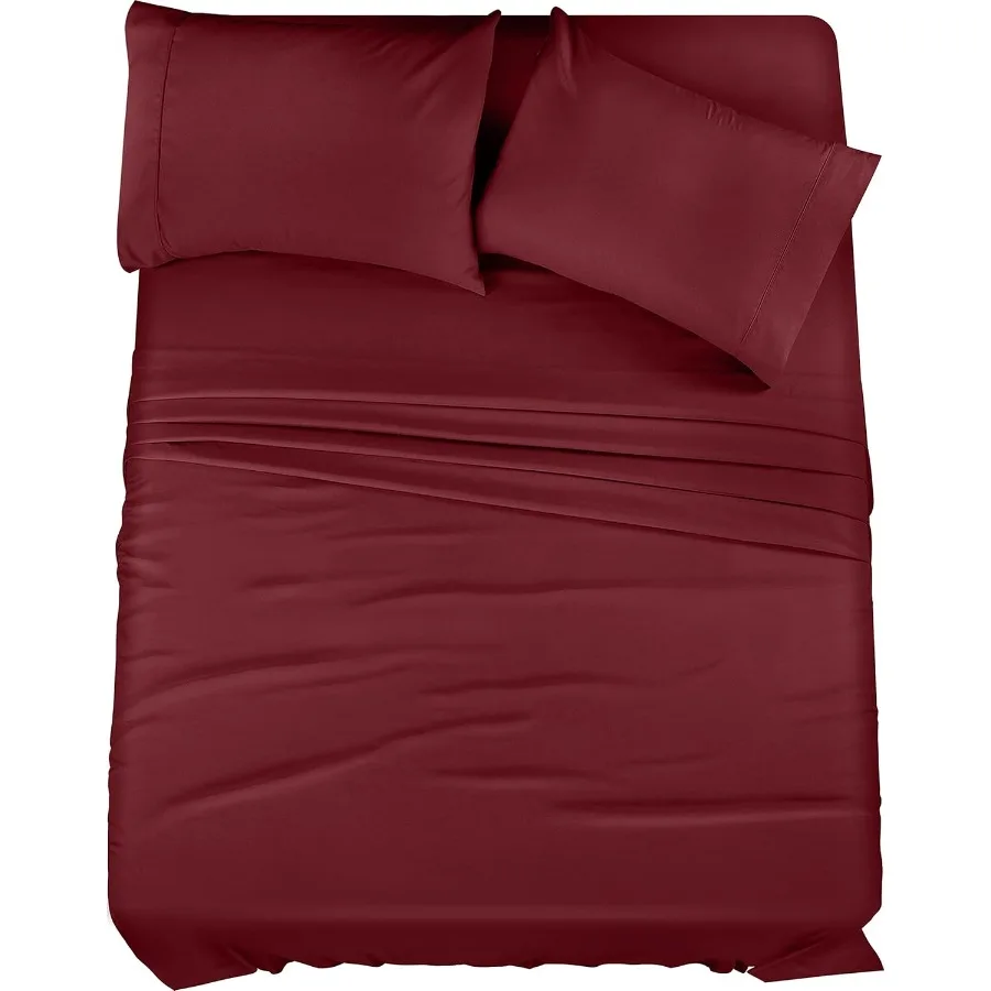 

Набор простыней King Size, 4-х предметные простыни для кровати King Size, мягкая и дышащая микрофибра, в комплект входит 1 простыня, 1 плоская простыня и 2 P.