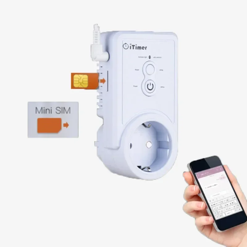 Разъем RU EN GSM Разъем 2G Сетевой датчик температуры Разъем для командной температуры SMS со слотом для SIM-карты Розетка GSM