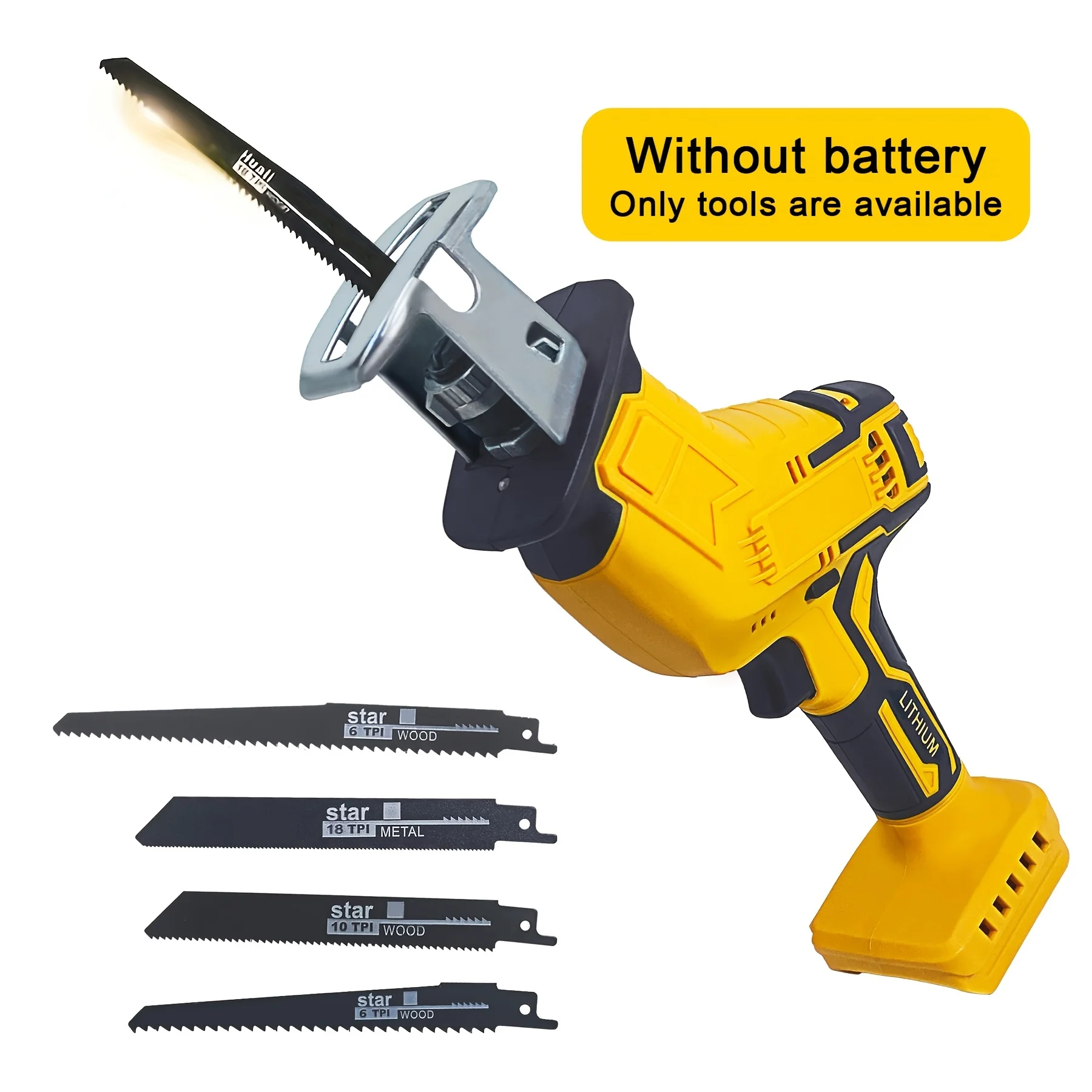 

Сабельная пила для аккумулятора Dewalt 20В, бесщеточная, с регулируемой скоростью 0-3500 об/мин, быстрая замена лезвия без инструментов