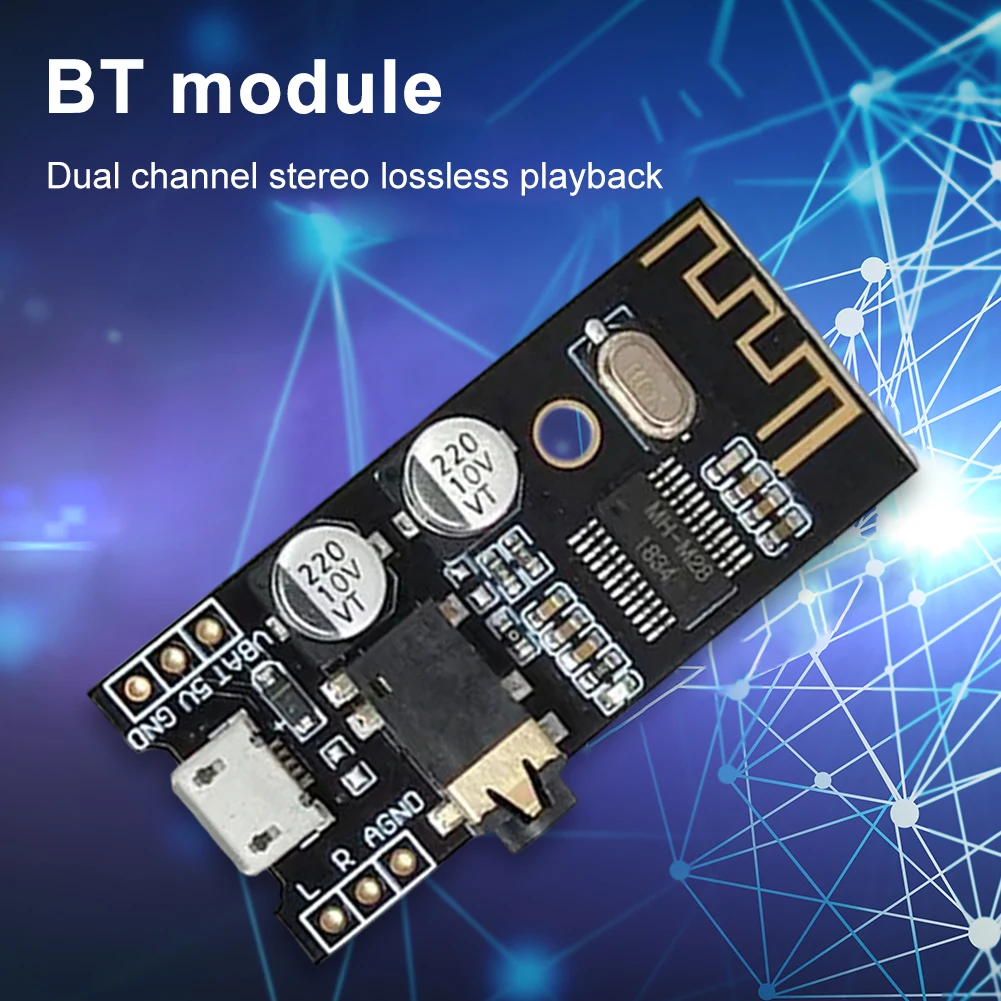 MH-M18/M28/M38 Audio Receiver Board Module Bluetooth-Compatible Audio Module with Indicator Light HiFi DIY Modification Kit
