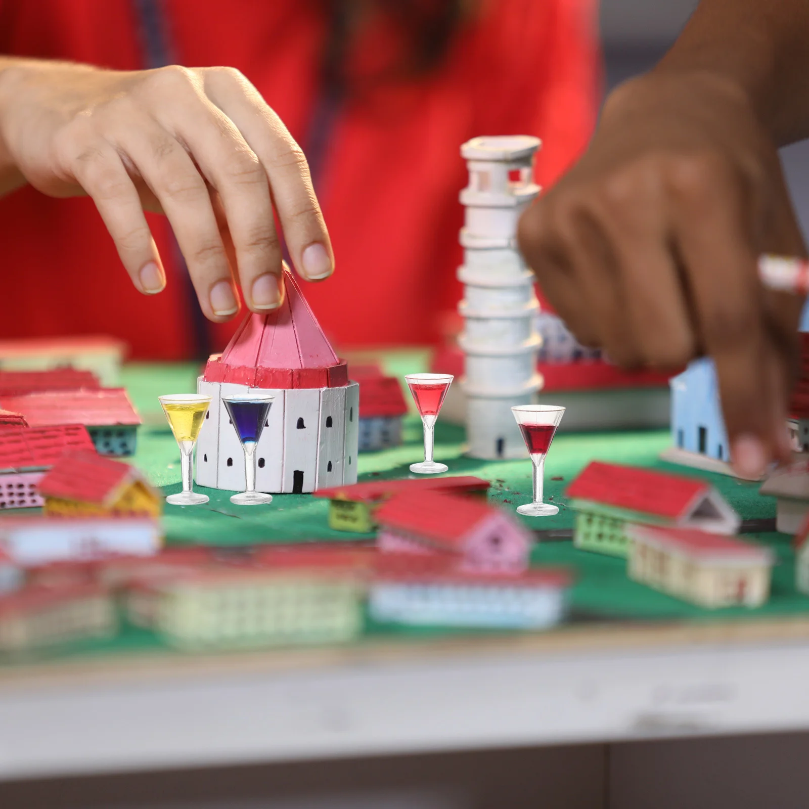 6 pçs mini óculos de cocktail design realista para diy micro paisagem decoração casa fotografia adereços acessório cozinha em miniatura