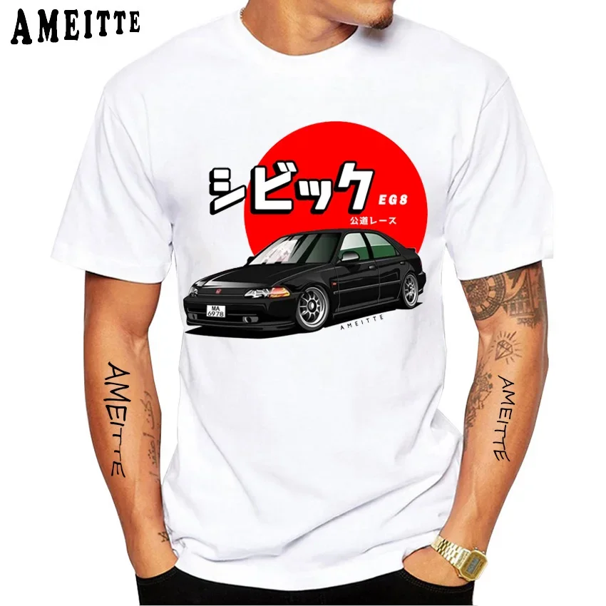 JDM 1995 Old Civic EG8 Sport T-shirt nuovi uomini manica corta Vintahe Car Art T-shirt Retro Hip Hop Boy Casual Japan Style Tees