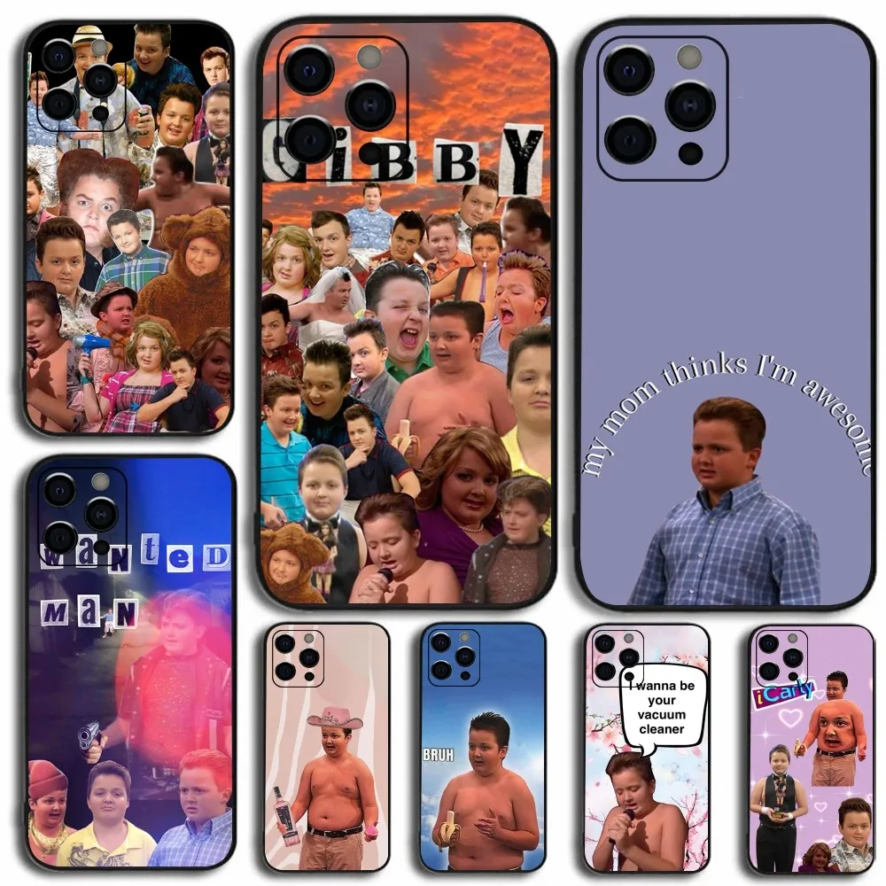 G-Gibby Singing From Icarly Phone Case For Apple iPhone 15,14,13,12,11,Pro,X,XS,Max,XR,Plus,Mini Soft Black Cover