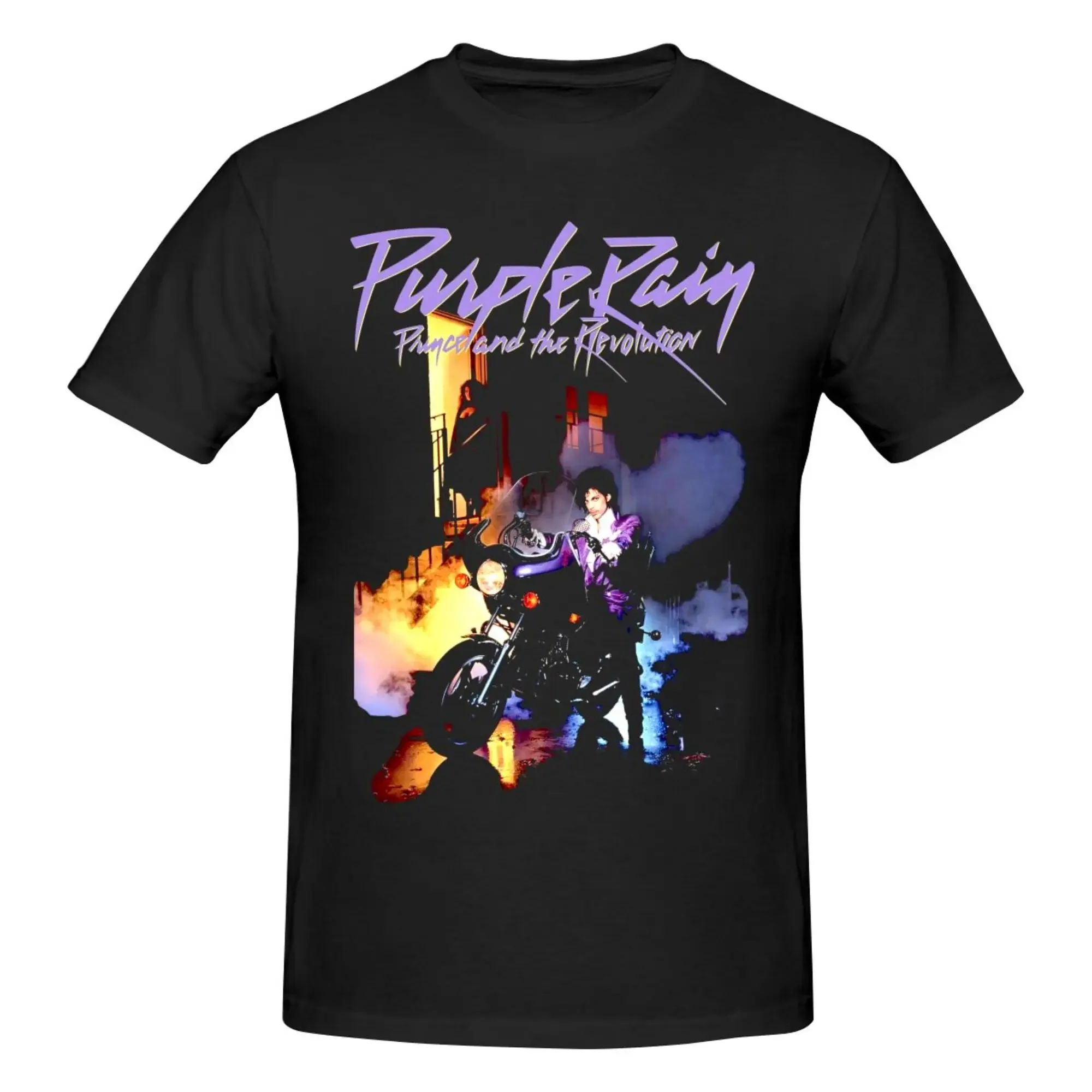 Prince Purple Rain T-Shirt Women\'s Size 5 Short Sleeve Crew Neck Graphic Gray long sleeves