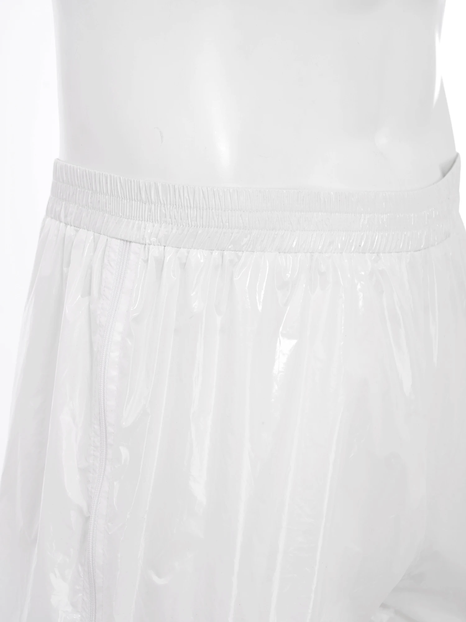 ผู้ชายดูเปียกนักมวยกางเกงขาสั้นด้านซิปเอวยางยืดดูเปียกกางเกงขาสั้นชายหาดกางเกงว่ายน้ําไนท์คลับหลวม Fit Party กางเกง