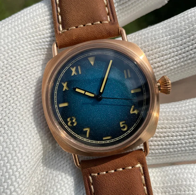 ساعة غواص رجالية من STEELFLIER 42 مللي متر CuSn8 ساعة يد ميكانيكية أوتوماتيكية برونزية 20ATM مقاومة للماء C3 مرآة ياقوت مضيئة NH35