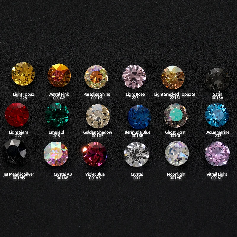4-10MM 50pcs Rivoli Rhinestone Diamond High Quality Crystal Pointback Jewelry Making Stone Nail Art Beads Earring Ring Making