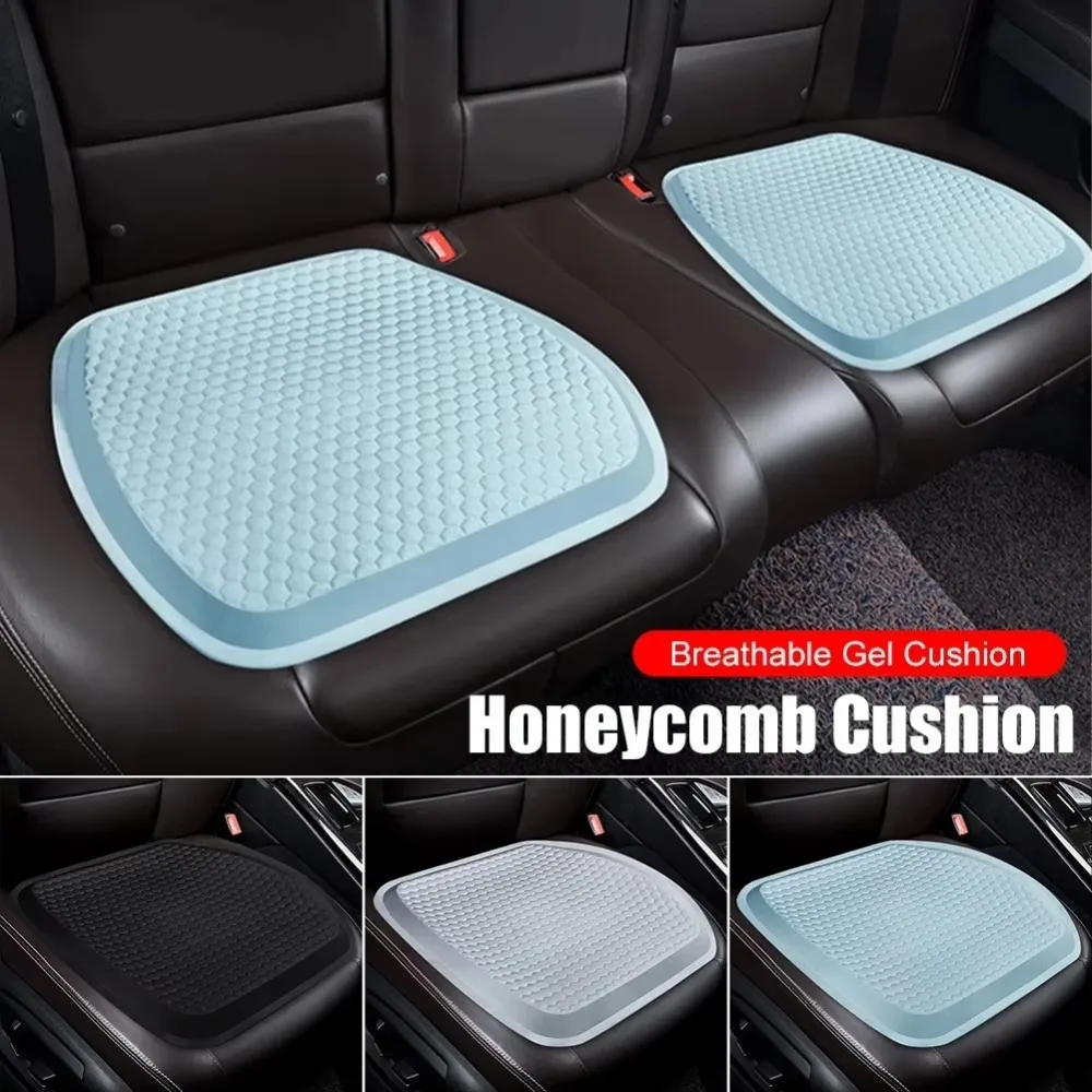 

New Ice Pad Gel Seat Cushion Washable Honeycomb Breathable Car Seat Shock-absorbing Universal Cool Seat Cushion Summer