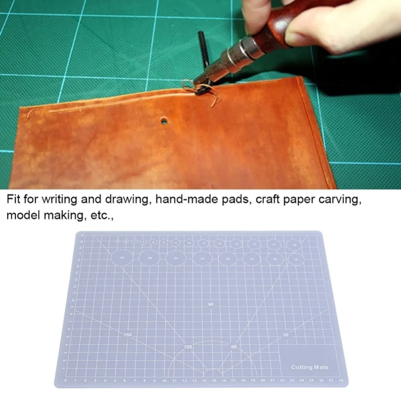 Translucent Cutting Pad Non Slip Cut Board Hand Made Tool Non Reflective For Rubber Stamp(A4 Translucent Cutting Board )