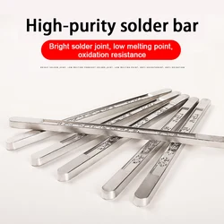 250g/400g High Purity Tin Solder Rod Pure Tin bar No Lead Soldering 63/47 Low Melting Point Antioxidant Sn Welders Welding Wire