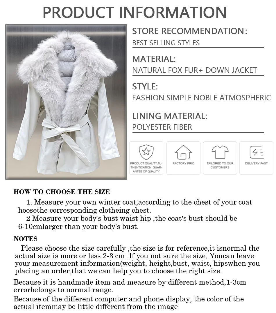 Donsjack voor dames met vossenbontkraag Winterwarme donsjassen van echt bont Bestverkopende stijlen Korte donsjas