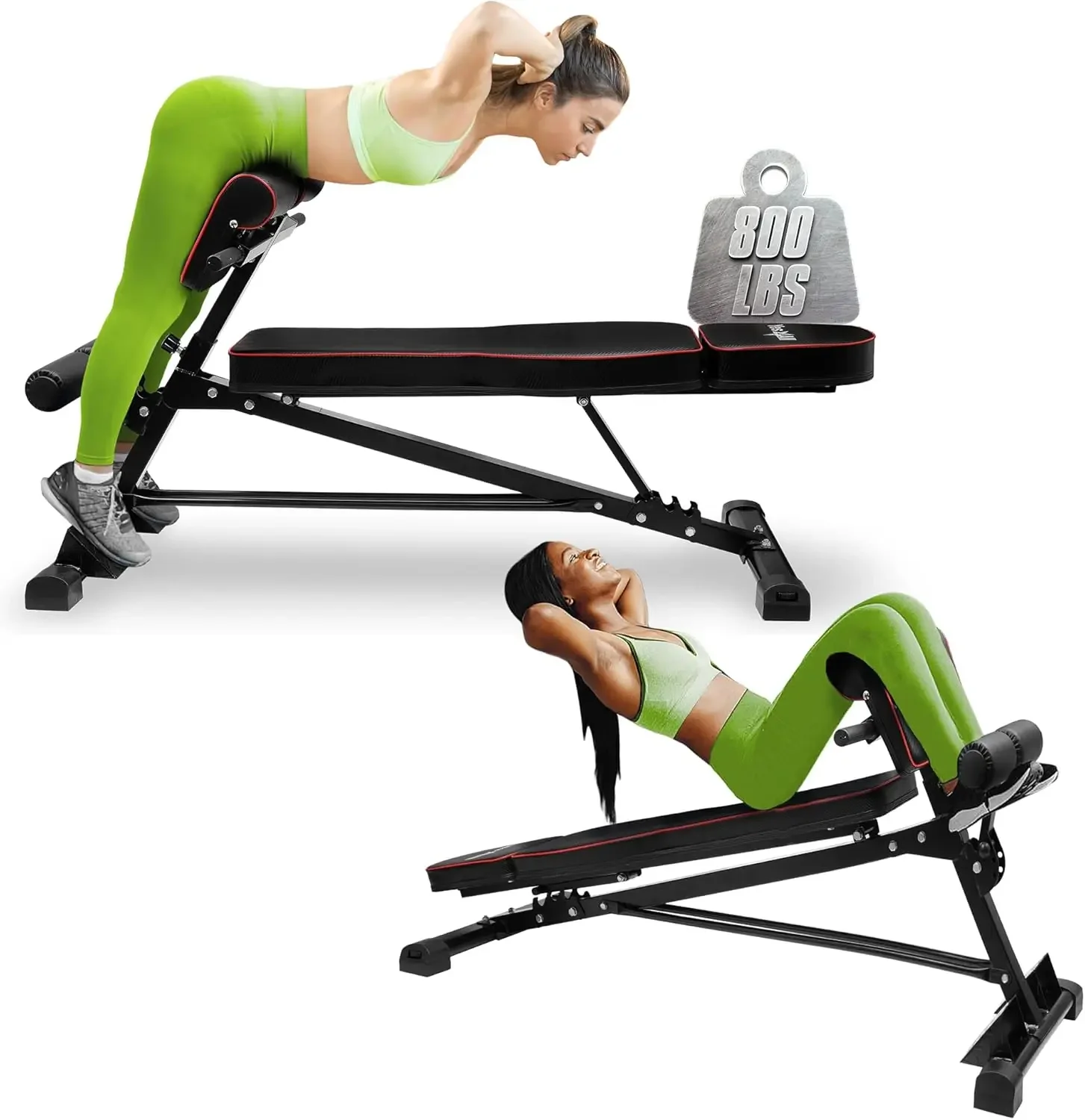 Multi-Functional Workout Bench, Sit Up Bench, Weight Bench, Roman Chair & Back Extension for Core Training