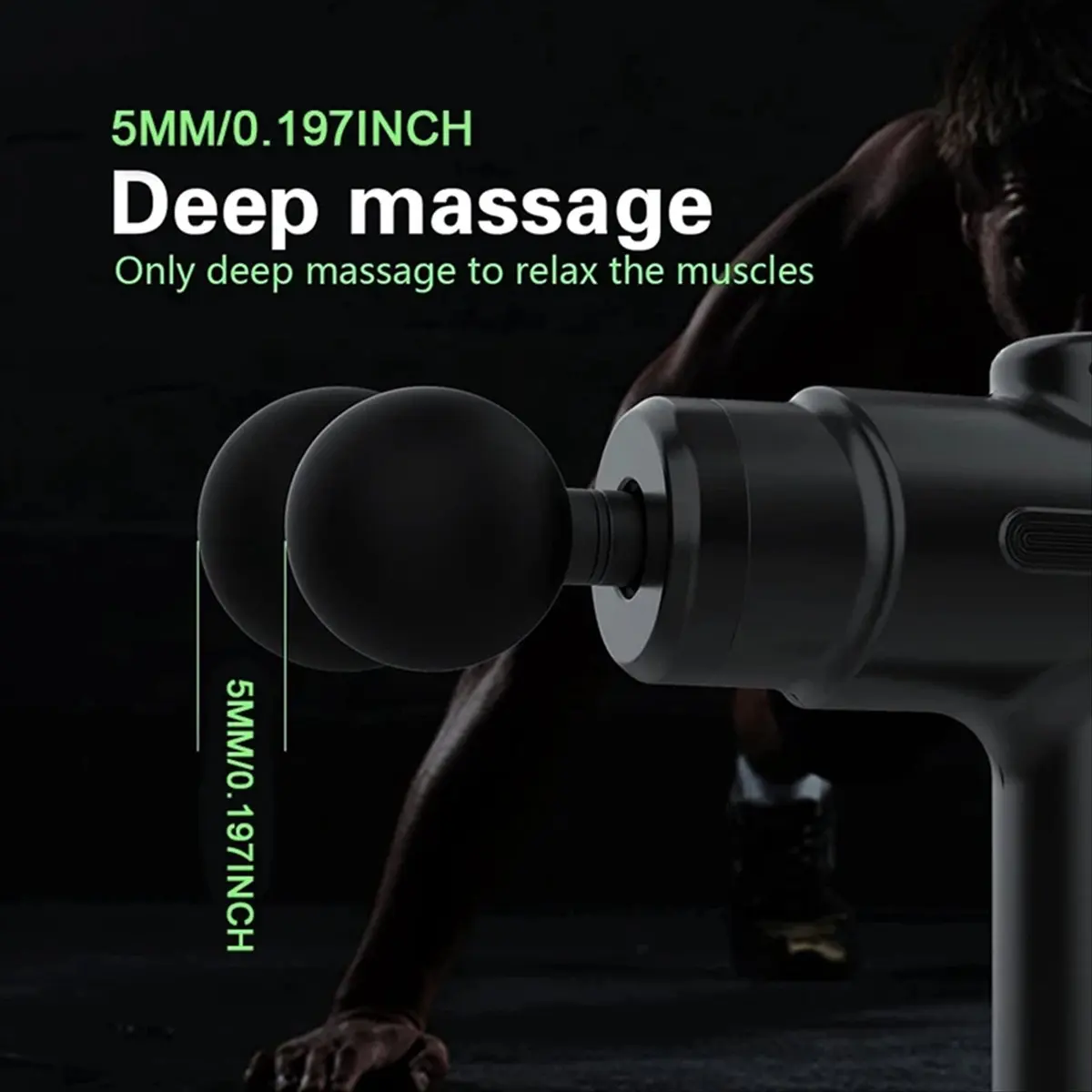 Top Electric Massage Gun Deep Tissue Facial Massgaer 8 Heads Arms Back Leg Muscle Relaxing for Body Back Arm Sport Fitness