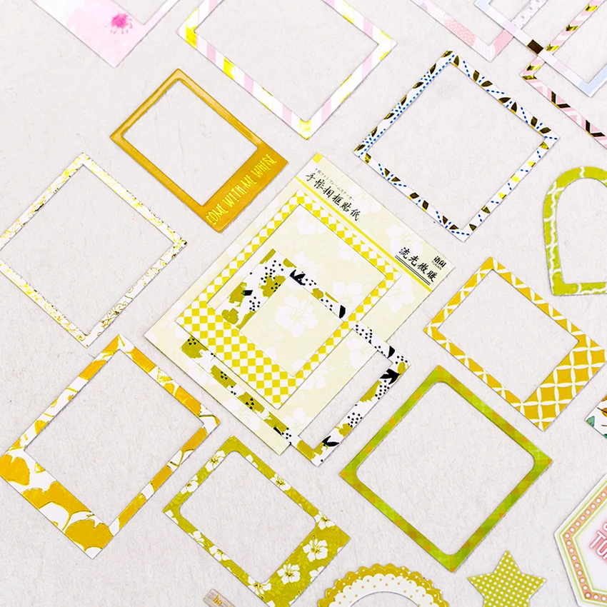 1pack/lot Fresh Photo Frame Series Sticker Pack Stickers DIY Scrapbooking Sticker pad Children Letter Diary sticker