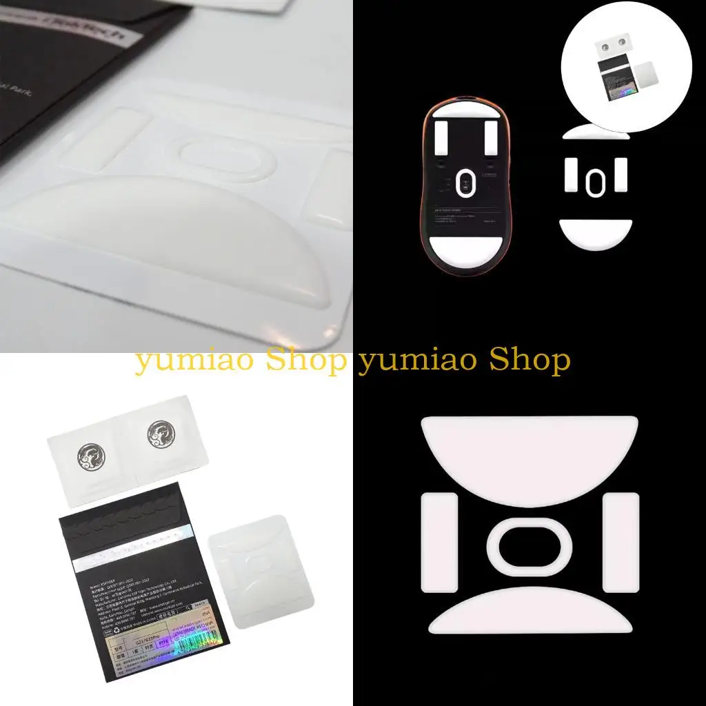 587B 1Set Ice Version Mouse Skates Pad Round Curveds Edges Mouse Feet Stickers for Incott G23 Mouse