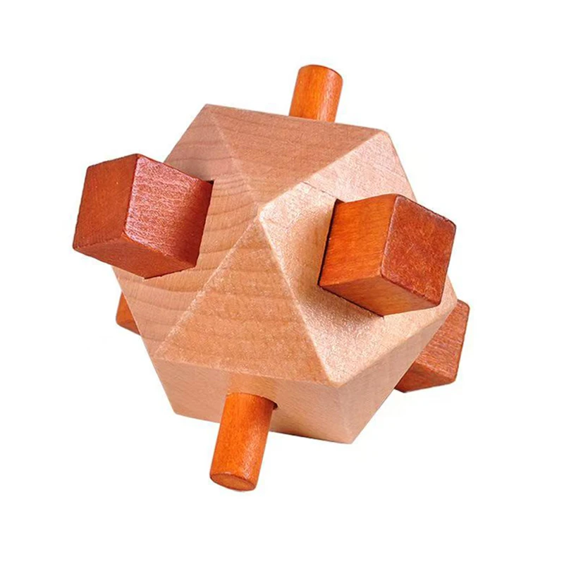 Rompecabezas de madera para adultos y niños, juegos de desafío de la mente imposible, prueba de inteligencia y lógica, juguetes educativos de desmontaje