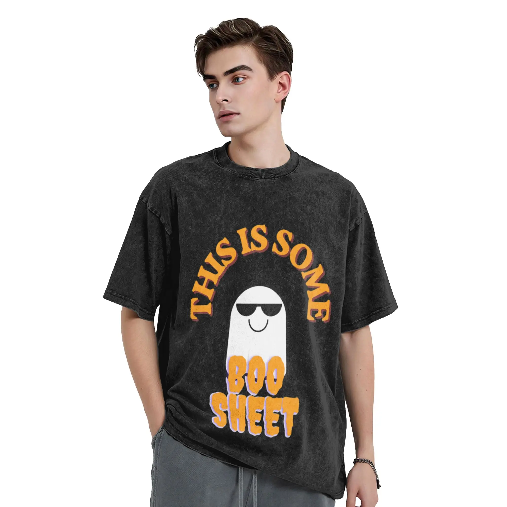 This Is Some Boo Sheet   Spooky Halloween Sarcasm  Classic Stylish A Vintage Oversized Cotton Unisex T-Shirts