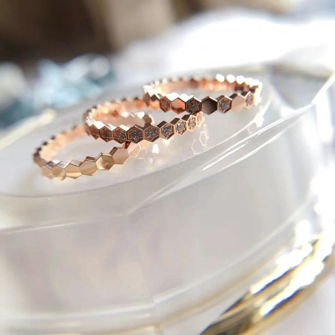 Popular Jewelry Geometric Honeycomb Rings Women's Wedding Rings, Anniversary Gifts Holiday Jewelry
