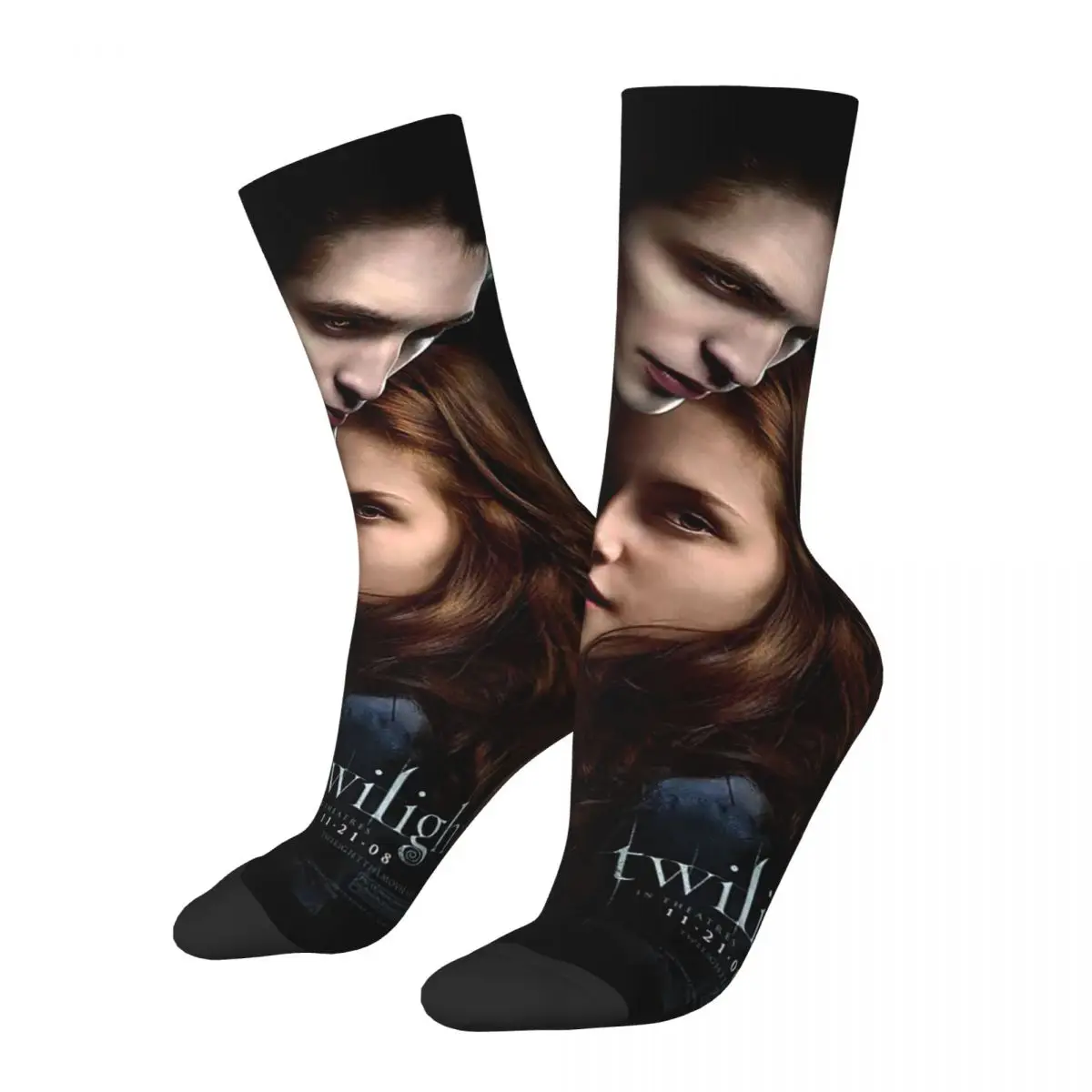 Happy Male Men Socks The Twilight Saga Breaking Dawn Sock Edward Bella Vampire Graphic Women Sock Spring Summer Autumn Winter