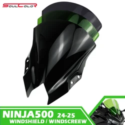 Motorcycle Windshield Visor Double Bubble Windscreen Fits For NINJA500 2024 2025 ninja 500 24 25 EX500