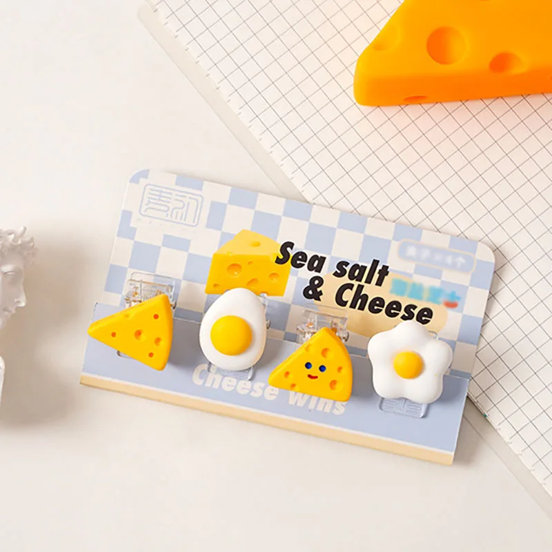 4 pçs mini pasta de pata de gato, marcador de pata de gato de desenho animado bonito, scrapbook, clipe de diário, clipe de papelaria, acessórios de escritório