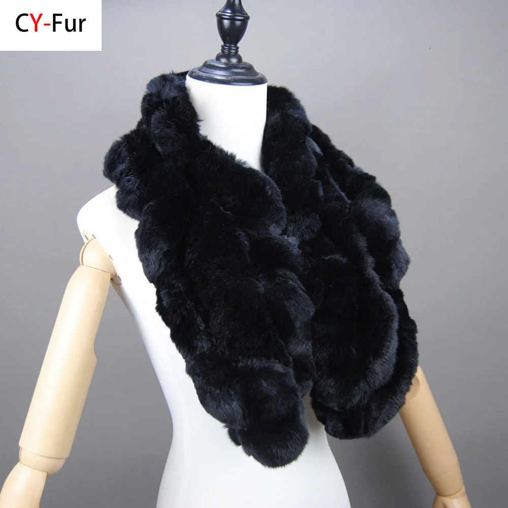 

Новый женский зимний теплый шарф из натурального лисьего меха, вязаный кольцо из натурального лисьего меха, женский модный шейный платок, шарфы, женская бандана из натурального меха