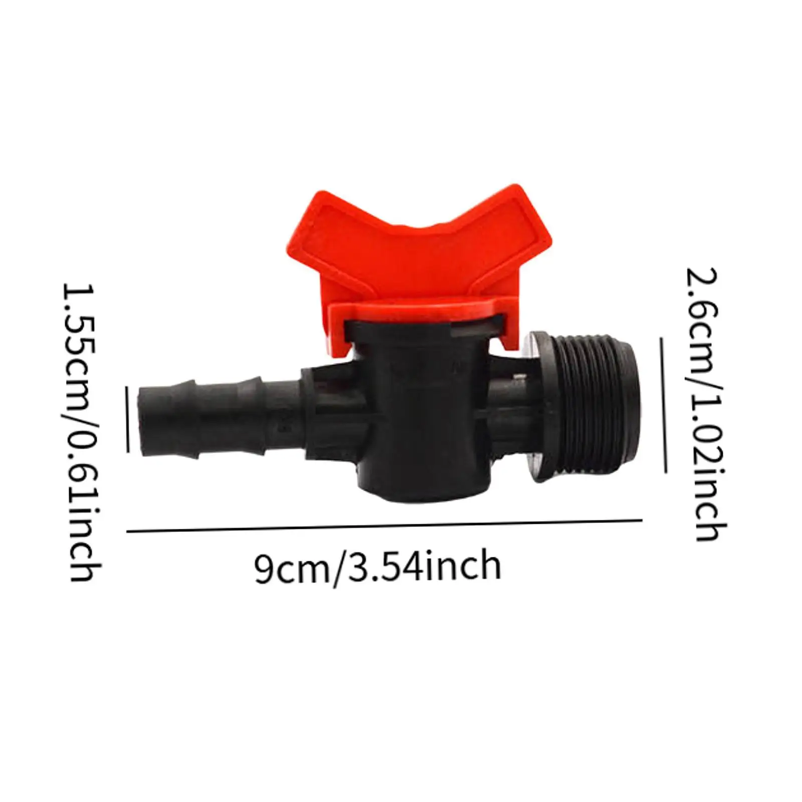 Irrigation Device Ball Valve Drip Kit PP Water Flow Control Switch Adapter for Agriculture Garden Loose Water Device