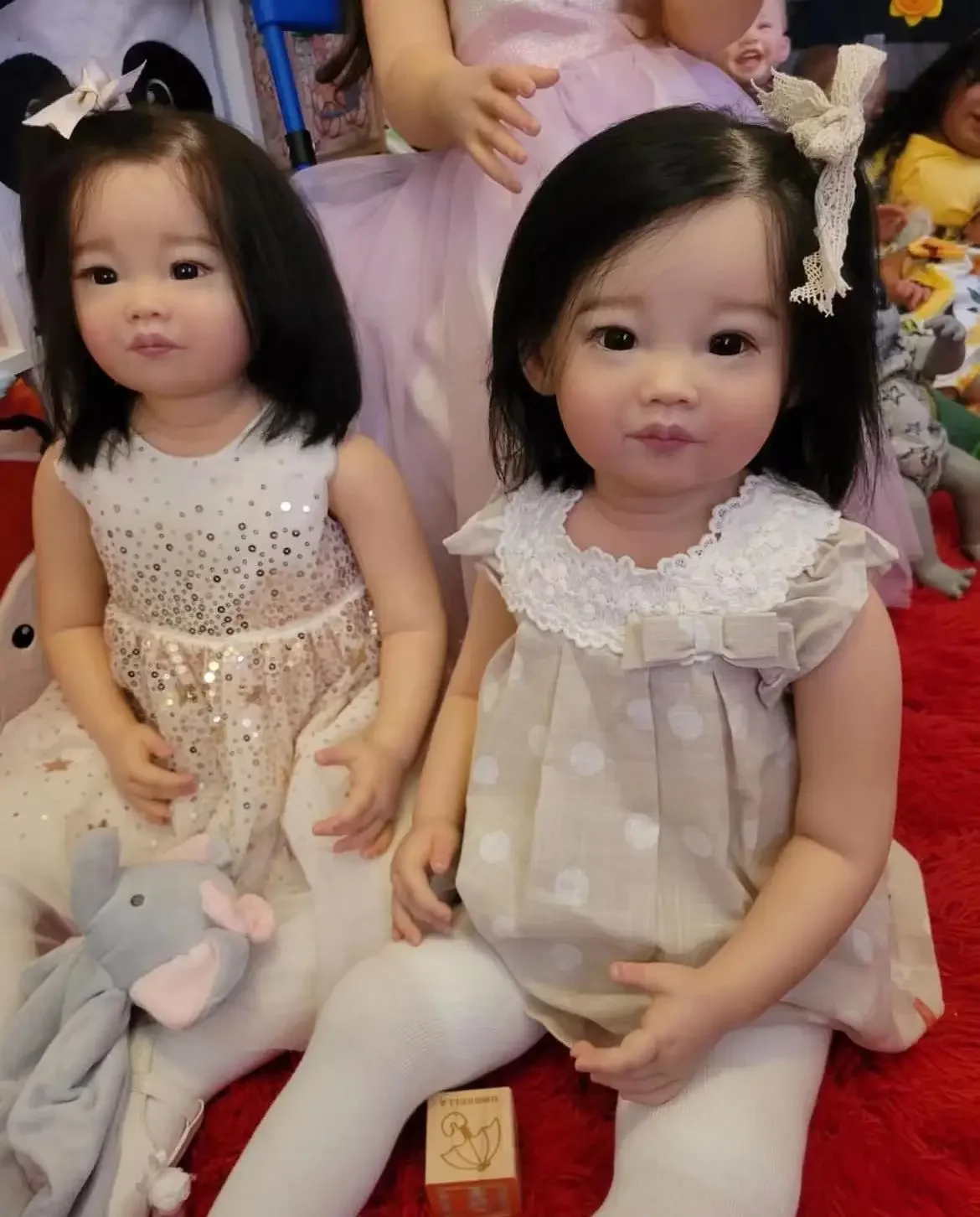 DLS Customized Limited Supply 32inch Reborn Baby Doll Leonie With Hand-Rooted Black Hair Already Finished Doll Christmas Gift