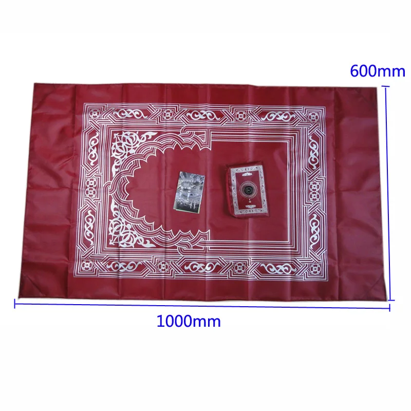 Can be customized wholesale Portable  Muslim Prayer Mat Rug With Compass  Carpet Vintage Pattern Islamic Eid  Gift Blanket Mats