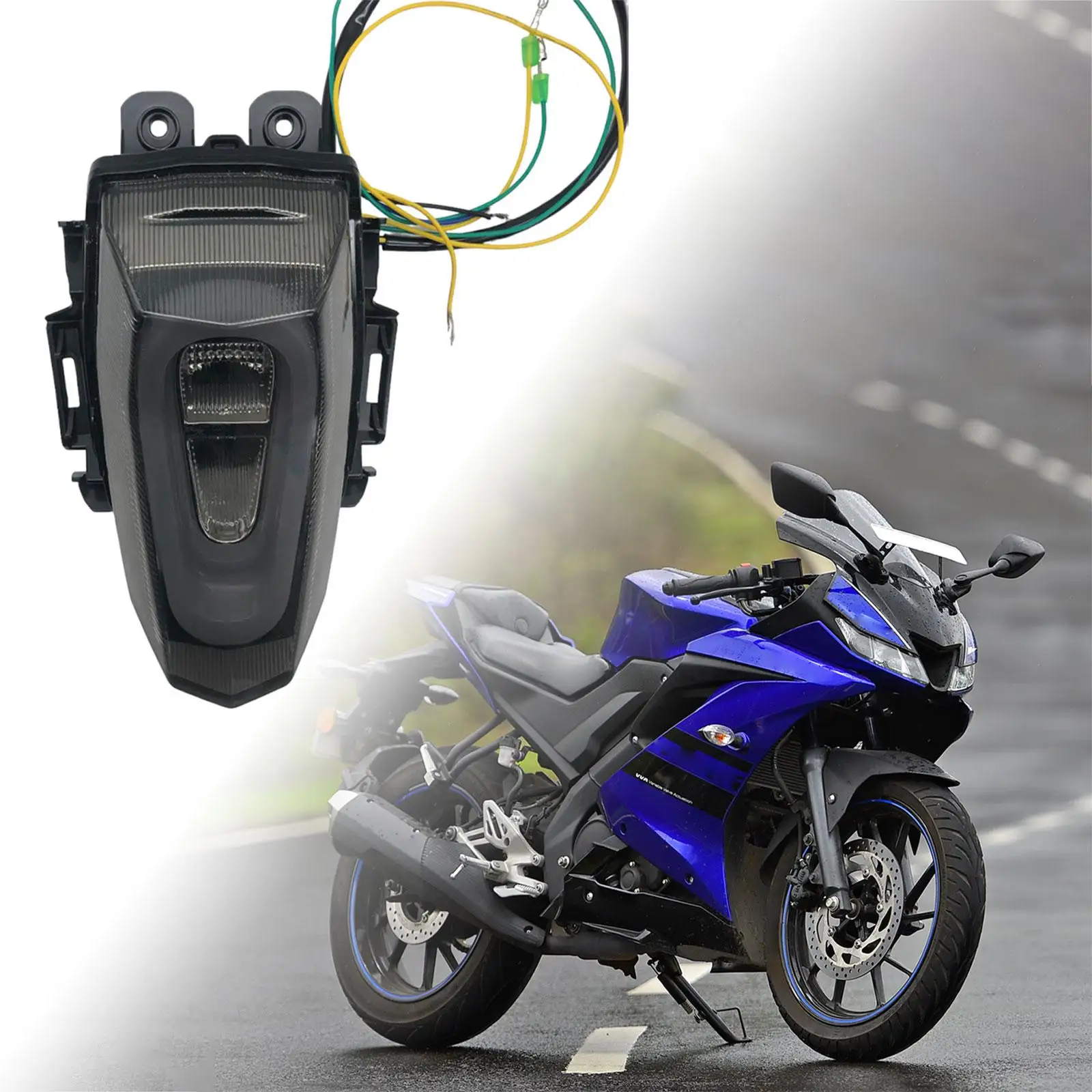 

Motorcycle LED Tail Light High Performance Replace Easy to Install Rear Tail Lamp for Yamaha R15 V4 R15M 2023+ V3 2017-2022