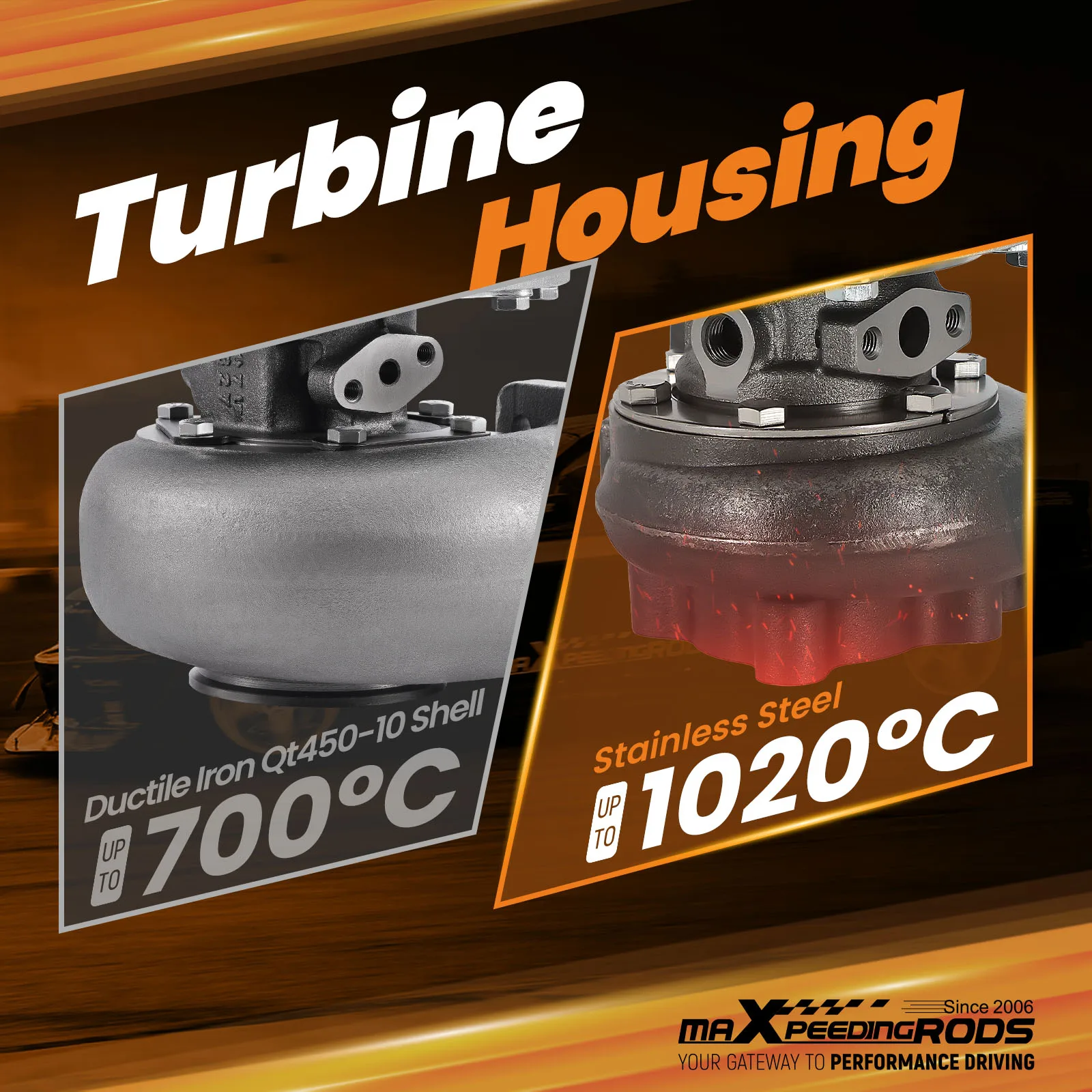Upgrade GT2871 T25 Ball Bearing Turbo Billet Wheel 0.64 A/R Turbine Housing
