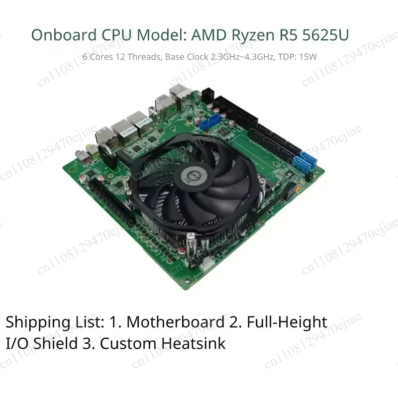 Carte mère NAS SZBOX - AMD Ryzen R5 5625U /R7 5825U /5800H Mini ITX avec 8x SATA 3.0, double LAN 2.5G I226-V, DDR4 & M.2 NVMe