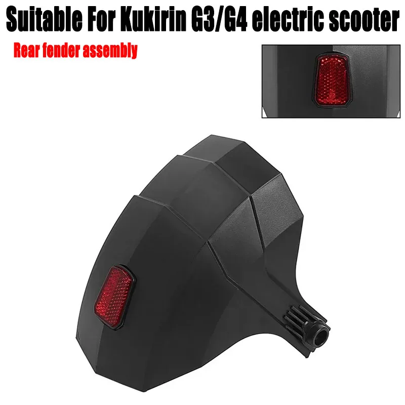 Replacement Electric Scooter Rear Wheel with Taillight Durable Kickscooter Mudguard Protection Cover for KUGOO Kukirin G3 G4