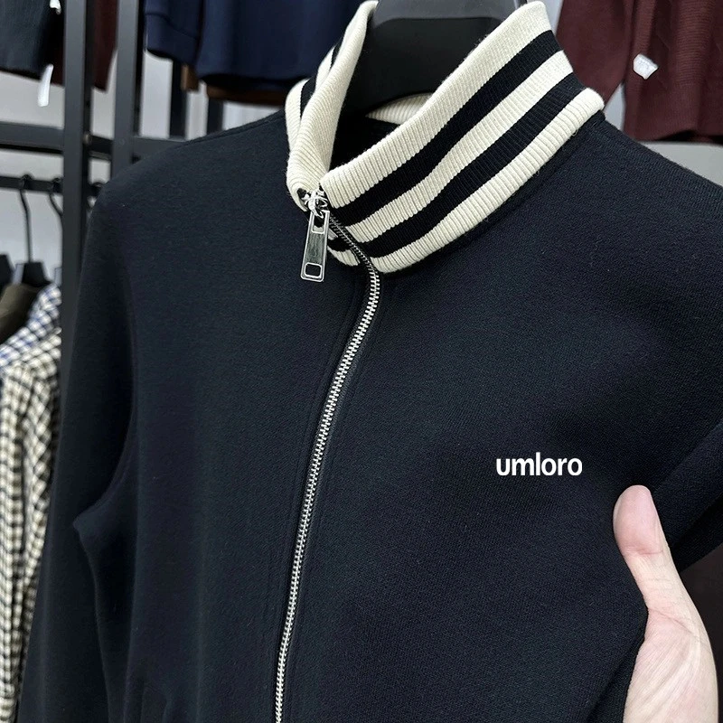 

Spring Autumn Men's Golf Jacket Fashion Stand-up Collar Zipper Jacket Outdoor Running Fitness Sportswear Casual Hoodie Jacket