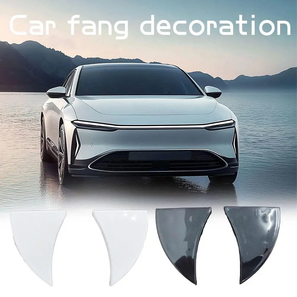 

3D Vampire Fangs Car Teeth 2pcs Waterproof Front Grille License Plate Devil Horns Decoration For Halloween Auto Accessories