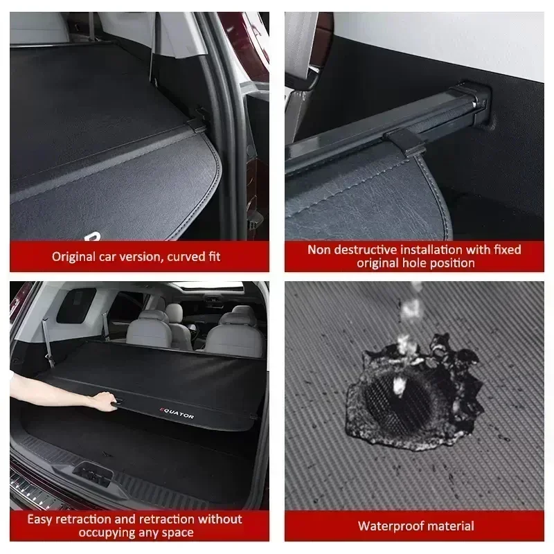 Car Trunk Cargo Cover for Nissan Qashqai J10 10 Dualis 2006~2013 2012 2010 2008 Accessorie Retractable Luggage Storage Partition