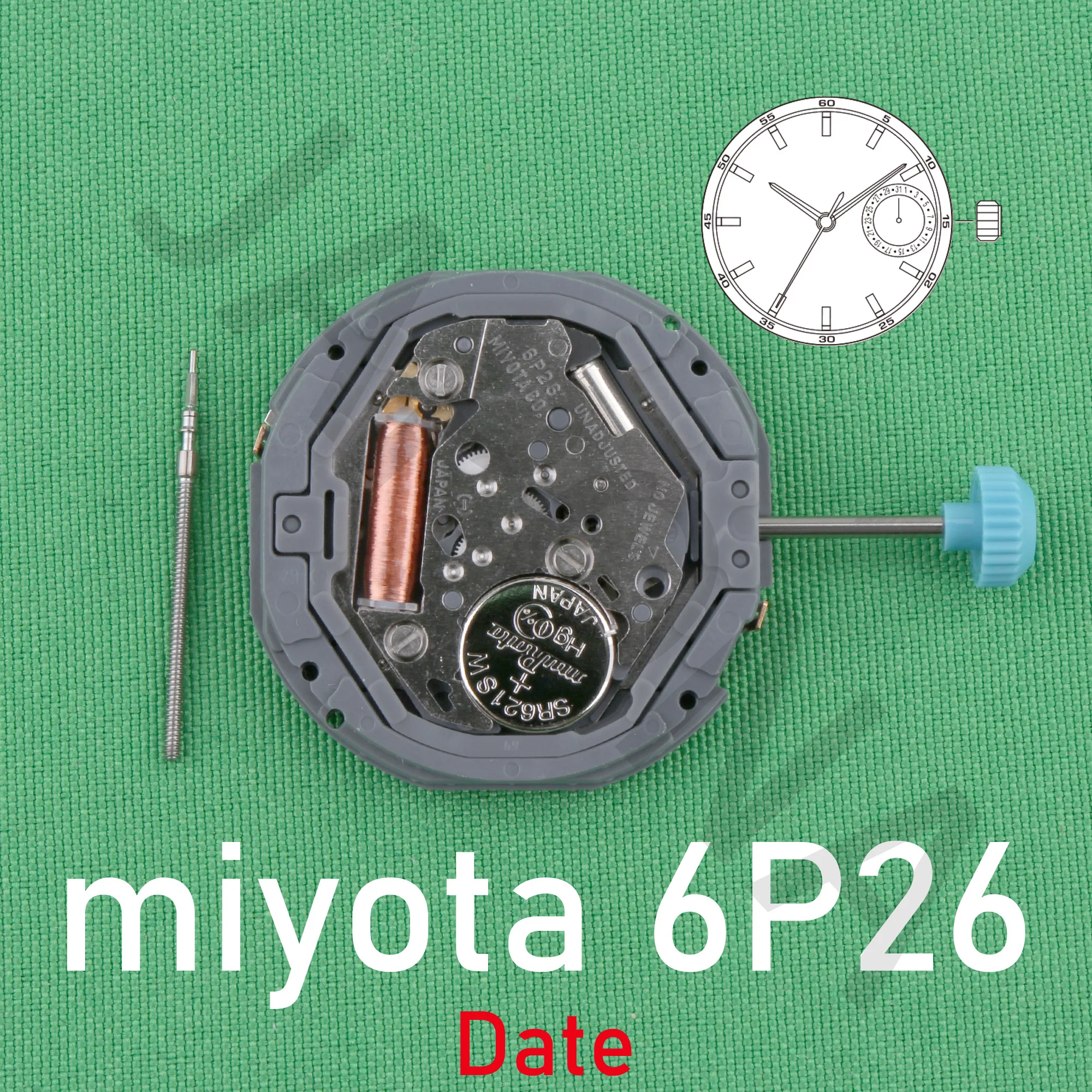 6P26 movement miyota 6P26 movement japan movement Date