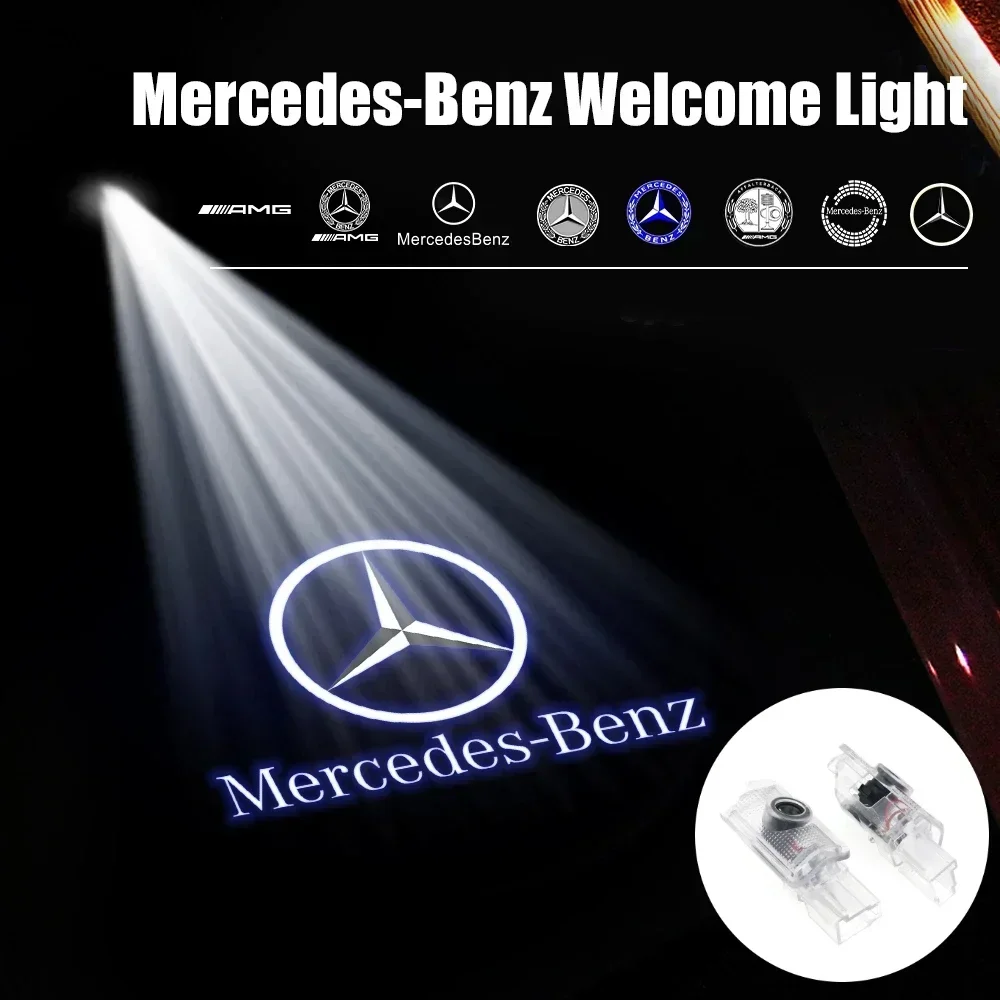 2-4pieces Door welcome LED light, laser light For Mercedes Benz X164 W215 W164 4MATIC ML300 ML500 R300 R320 R GL ML M class