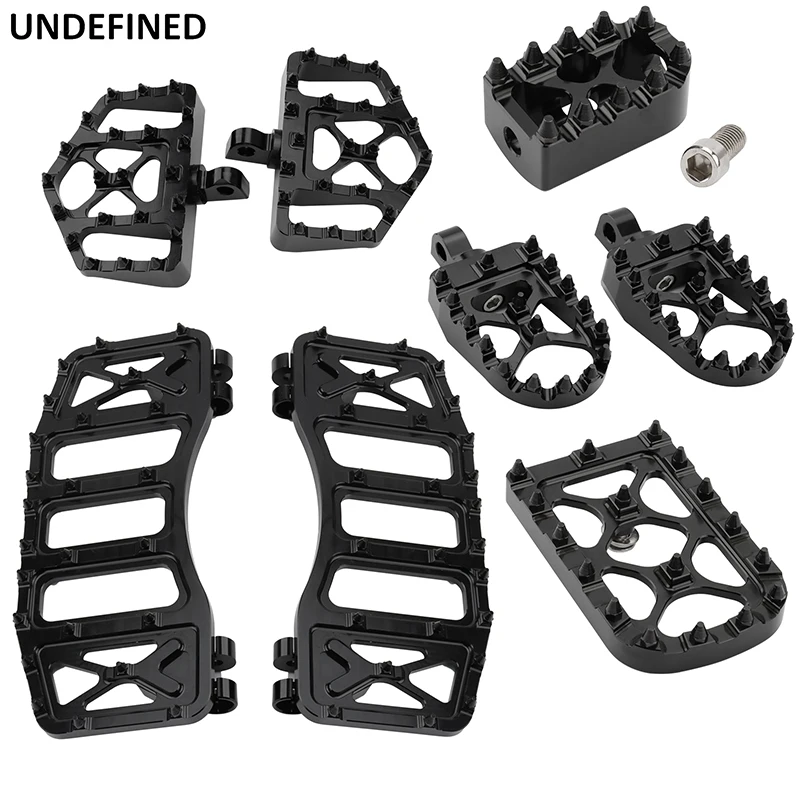 For Harley Touring Road Glide FLT1986-2022 Softail FL Dyna FLD Motorcycle Floorboard Riot Foot Pegs Footrest Pedals Shifter Peg