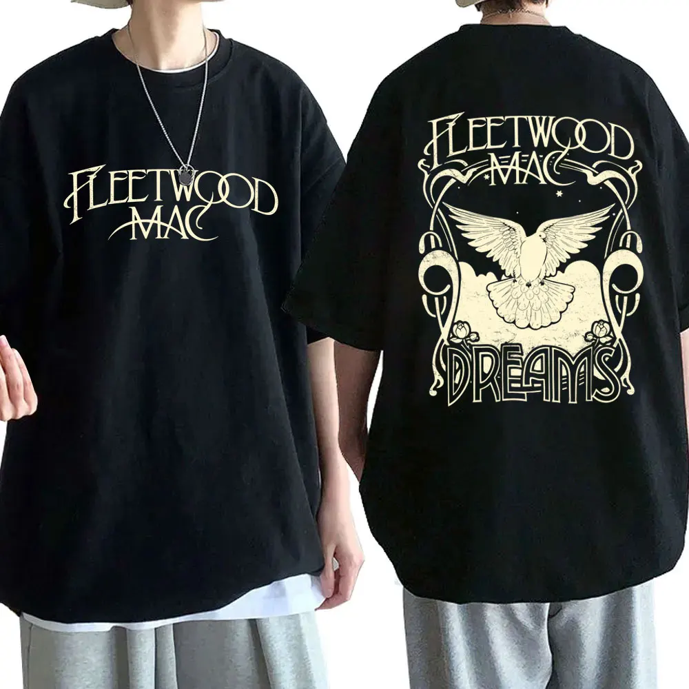 

Rock Band Fleetwood Mac Rumours Dreams Merch T-shirt Stevie Nicks T Shirts Men's Women Clothing Retro Graphic Oversized T-shirts