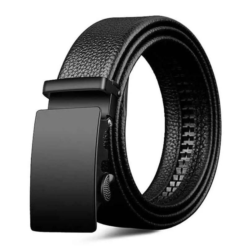 

Men Belts Metal Automatic Buckle Brand High Quality Leather Belts for Famous Luxury Work Business Strap cinto couro masculino