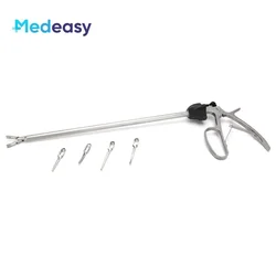 Laparoscopic Bulldog Clip Applier Reusable Artery Vein Forceps