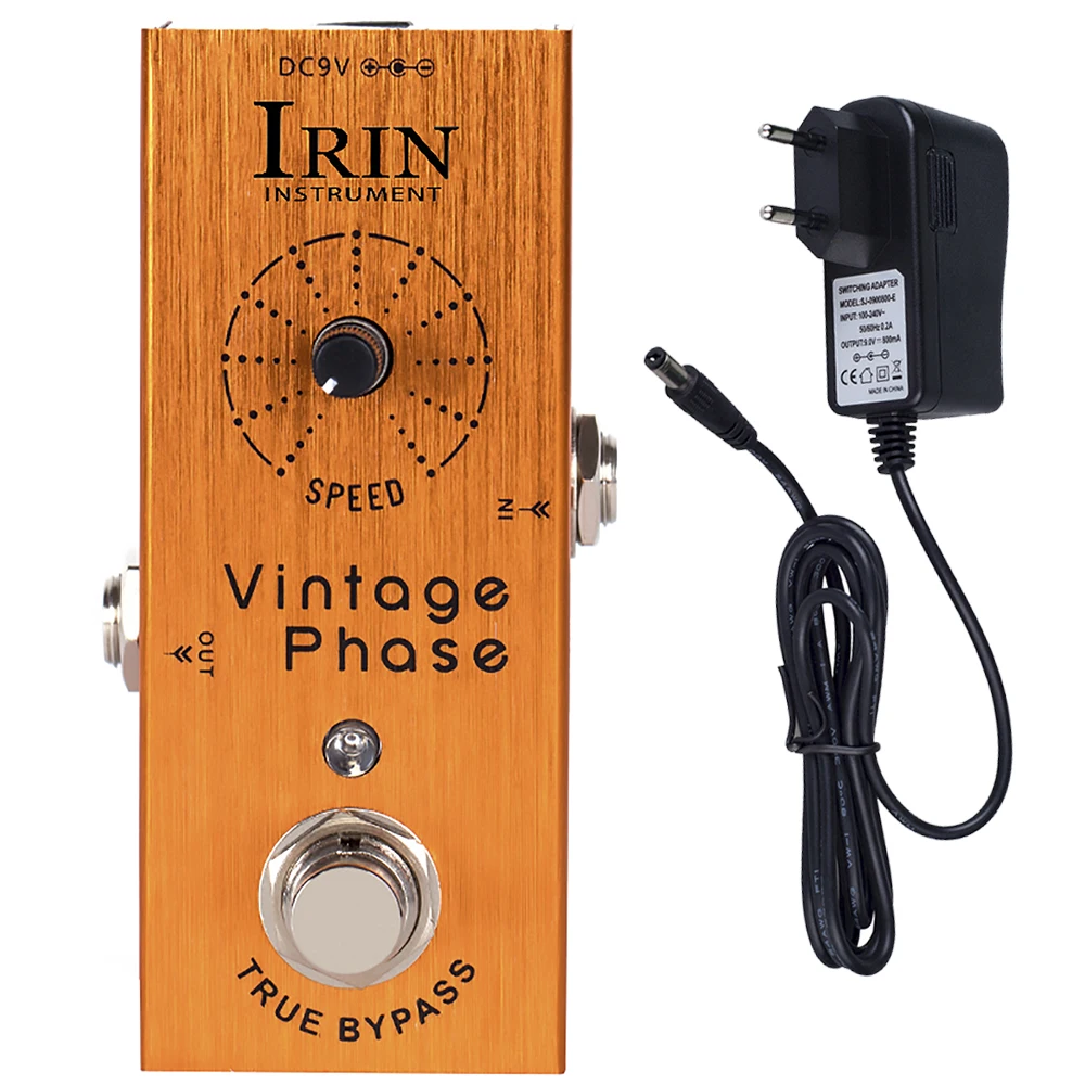 

IRIN AN-10 Vintage Phase Guitar Effect Pedal Re-Creates Classic Phaser Sounds of the 70's for Guitar Effect with 9V Adapter