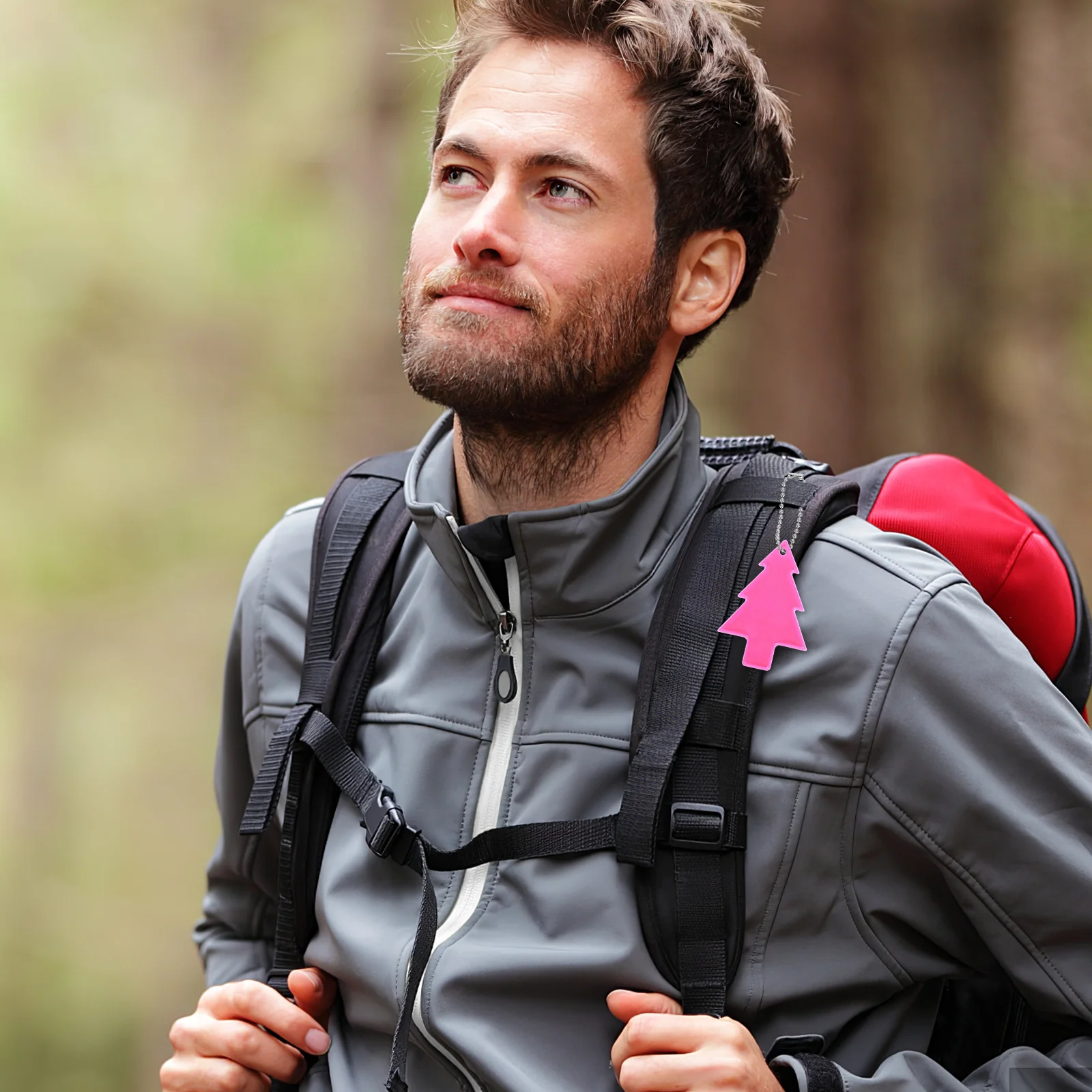 13 قطعة المعلقات العاكسة شكل شجرة نجمة عاكسات السلامة خفيفة الوزن لسلسلة المفاتيح على ظهره محفظة ليلة خارج الرياضة