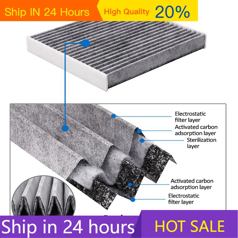 

Новый фильтр кондиционера для Changan CS55 Plus II 2017 ~ 2024 2023 2022, аксессуары для очистки, фильтр двигателя с активированным углем