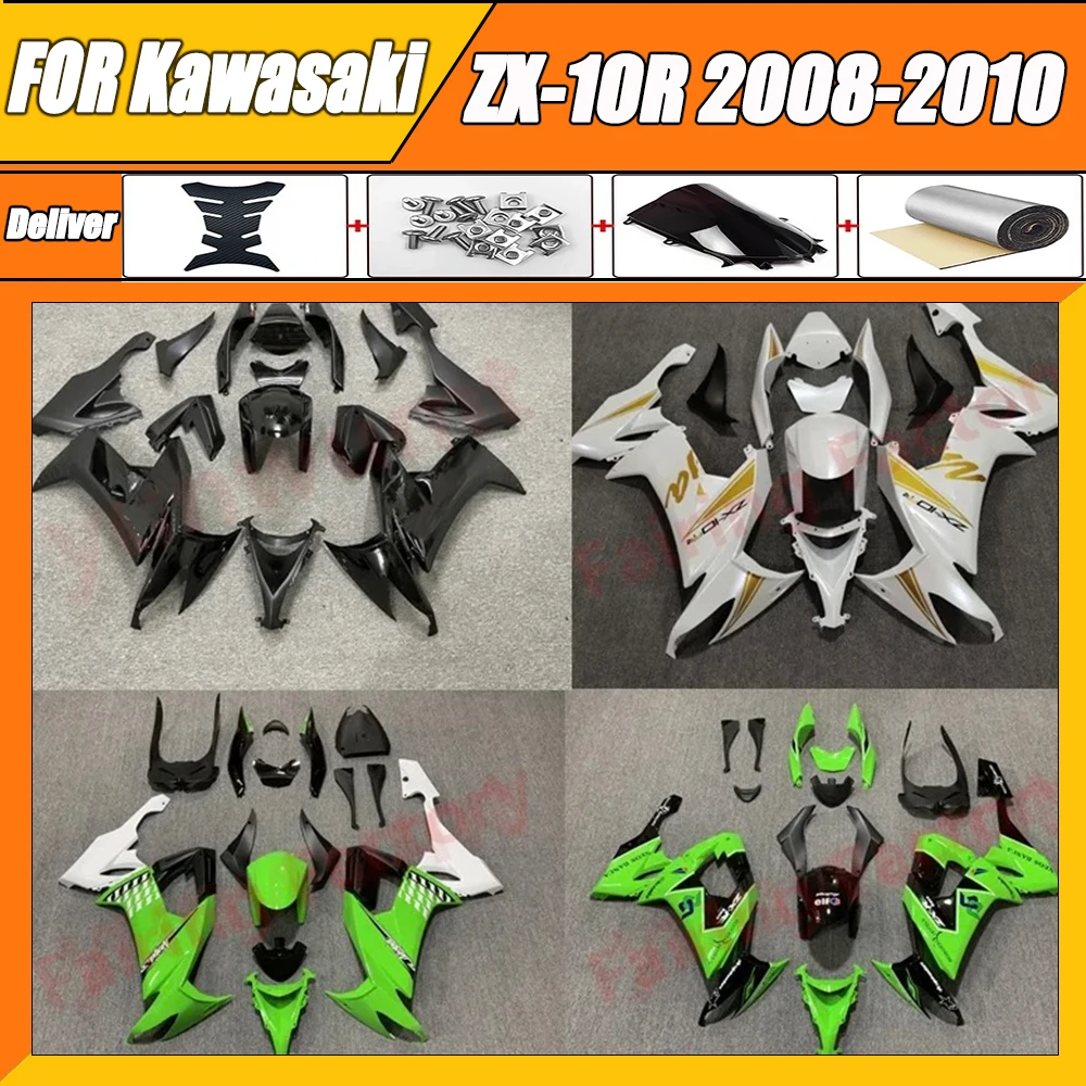 

New ABS Whole Motorcycle Fairings Kit Fit for Kawasaki Ninja ZX-10R ZX10R ZX-10 2008 2009 2010 08 09 10 Bodywork set Custom